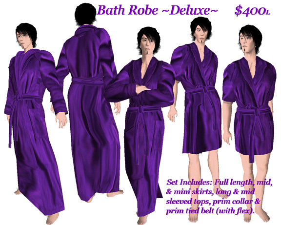 Bathrobe ~Deluxe~ Mens Purple