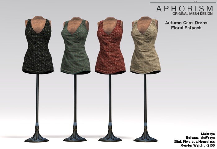 !APHORISM! Autumn Cami Dress ~ Floral Fatpack
