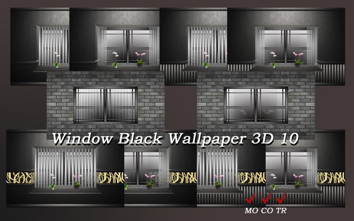 Window Black Wallpaper 3D 10