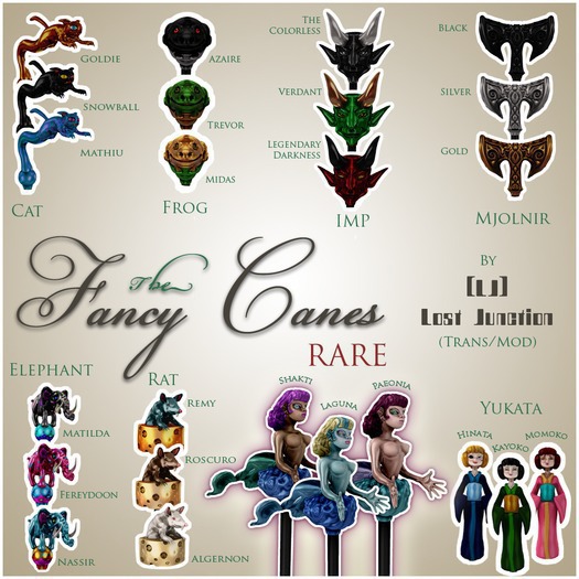 [LJ] Fancy Cane - Mermaid - Paeonia RARE