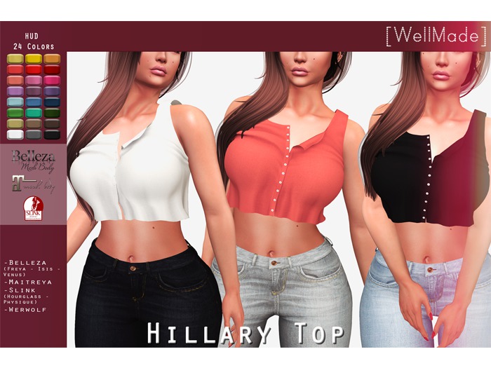 [WellMade] Hillary Top - HUD 24 Colors