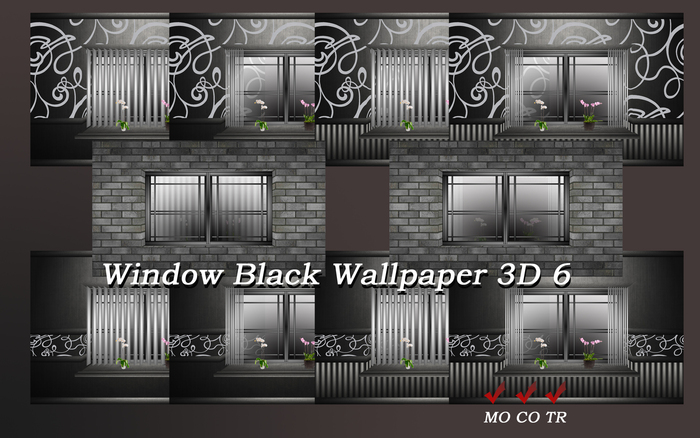 Window Black Wallpaper 3D 6