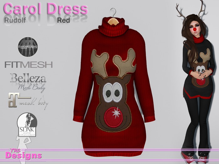 Carol Dress Rudolf Red