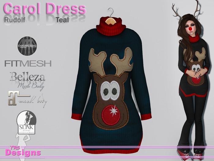 Carol Dress Rudolf Teal