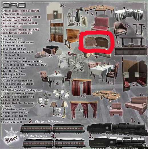 19 -DRD- AE - Train Car - Divider Set