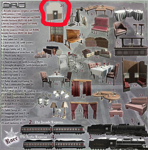 20 -DRD- AE - Train Car - Full Wall Divider