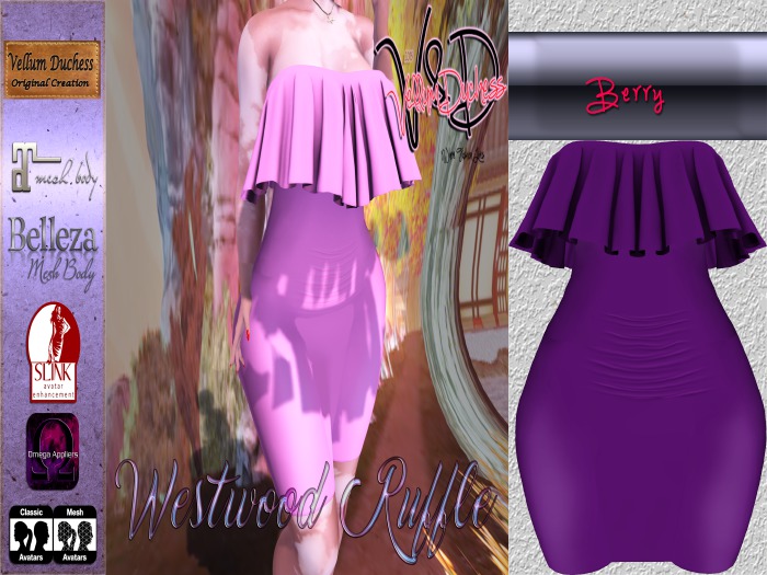 {V}-{D} Westwood Ruffle Dress [Berry]