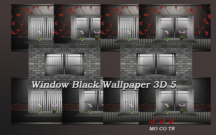 Window Black Wallpaper 3D 5