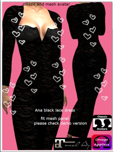 Ana black lace dress