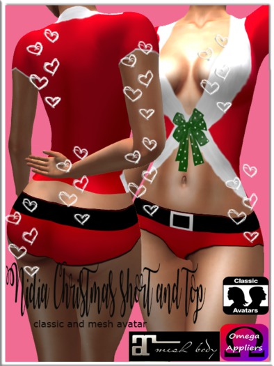 Nidia Christmas short and top