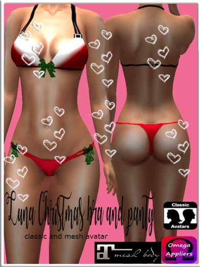 Luna christmas bra and panty