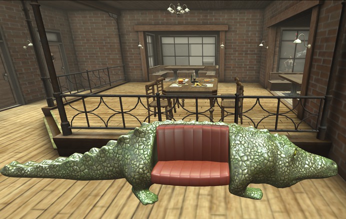 MadPea Dinkum Dingo Diner - Croc Sofa RARE