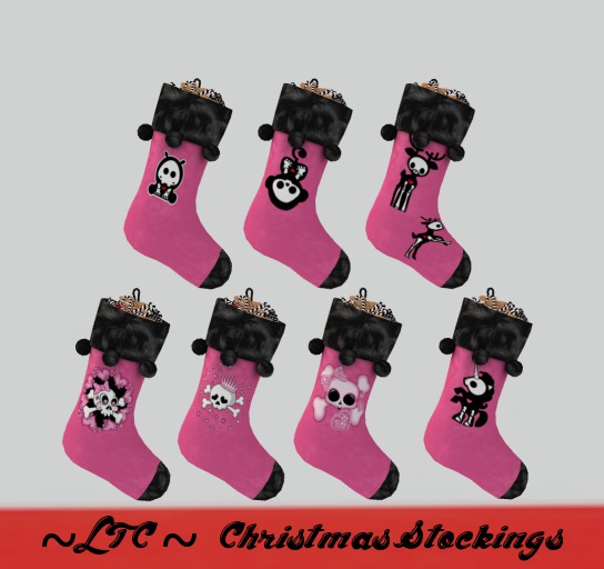 ~LTC~ Pink Christmas Stockings Box