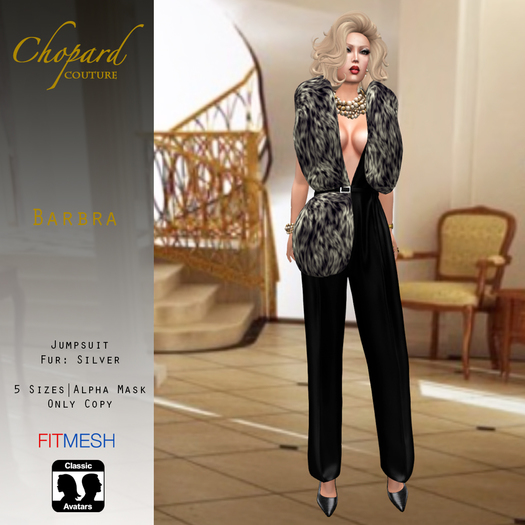 *Chopard Couture* Barbra Jumpsuit Silver