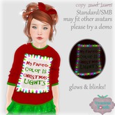 {V*Y} Blinky Sweater - Fave Color Is Christmas Lights (Big Kid)