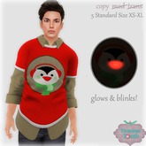 {V*Y} MENS Double Shirt - BLINKY Penguin Sweater