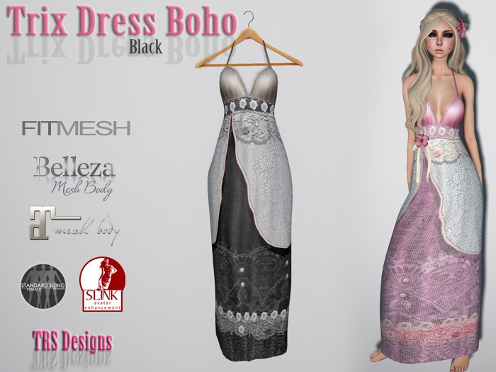 Trix Dress Boho Black