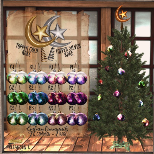 !Oleander ~ Galaxy Ornaments [toppergold] RARE