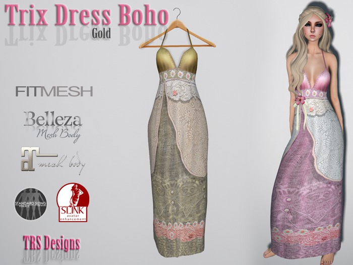 Trix Dress Boho Gold