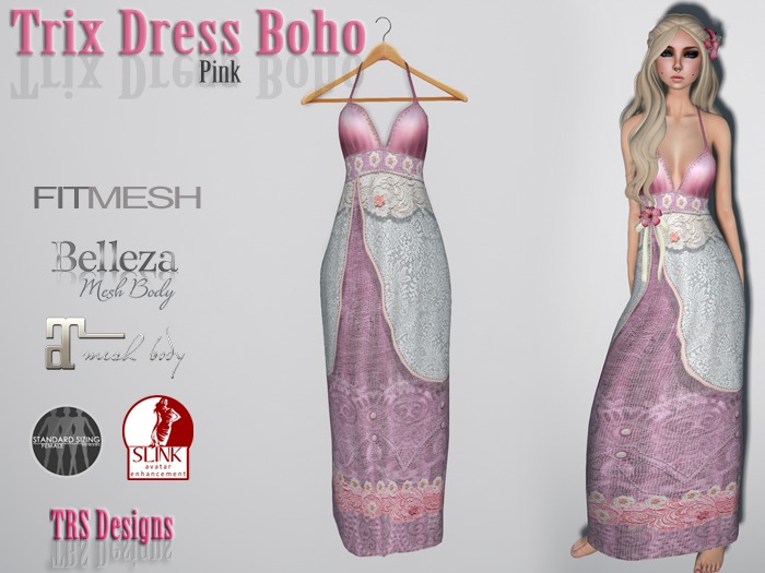 Trix Dress Boho Pink