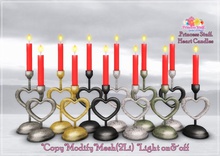 .Princess Stuff. [Heart Candles] Red [Set]