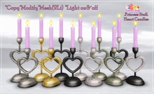 .Princess Stuff. [Heart Candles] Pastel Purple [Set]