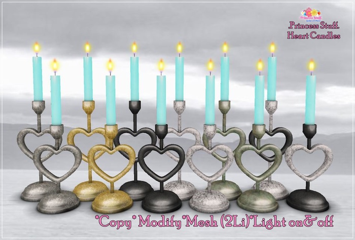 .Princess Stuff. [Heart Candles] .FATPACK.