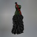 Snapshot green poinsettia plaid fitmesh dress 001 512 square