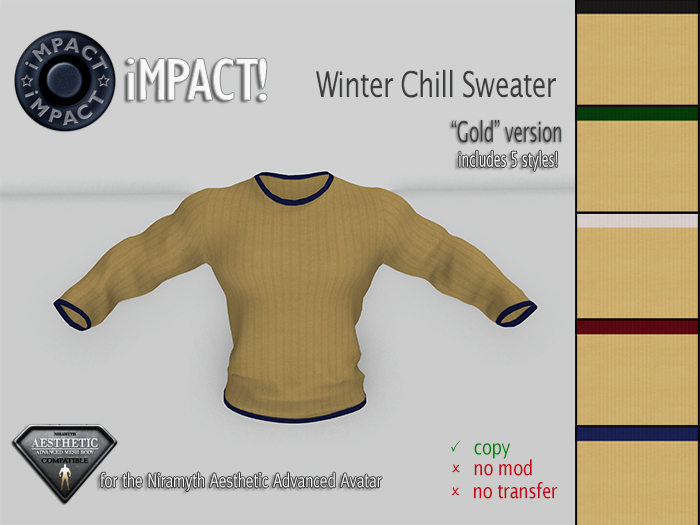 iMPACT! Winter Chill Sweater - Gold