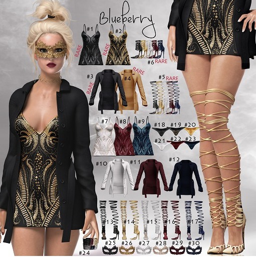 #28 Blueberry / Show Time / Maitreya - Mask *AngelPure*