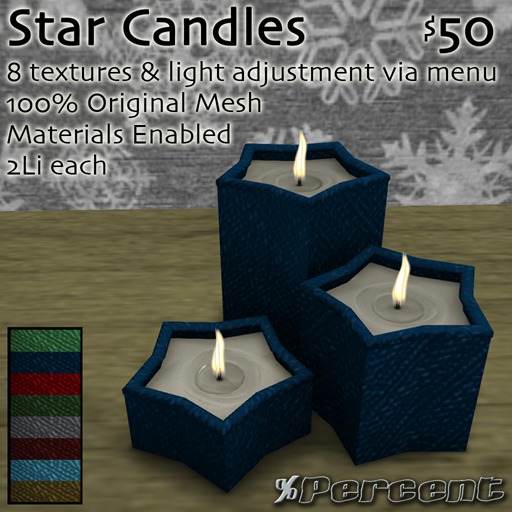 % Star Candles *MESH*