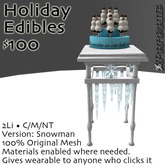 % Holiday Edibles (Snowman) *MESH*
