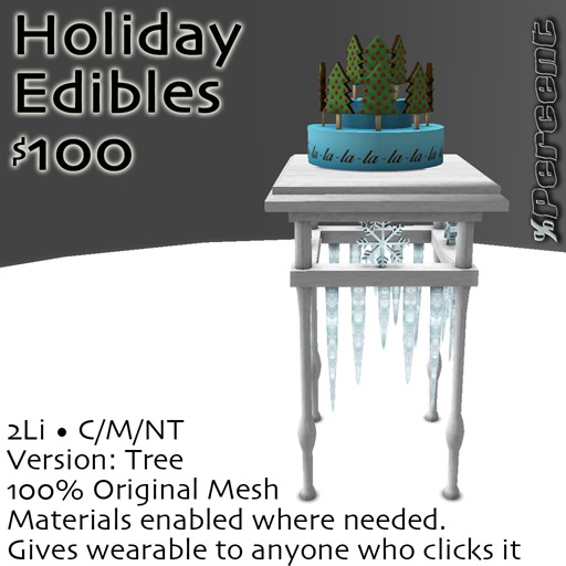 %Holiday Edibles (Tree Cookie) *MESH* Delivery Box