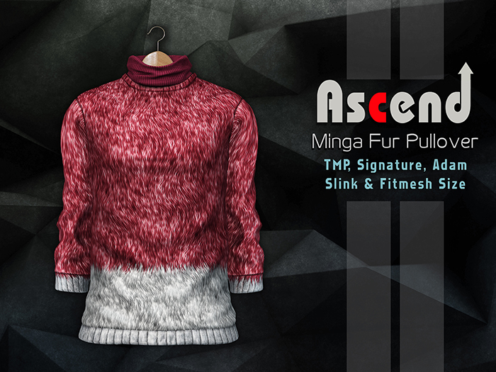 //Ascend// Minga Fur Pullover - Maroon [ADD ME]
