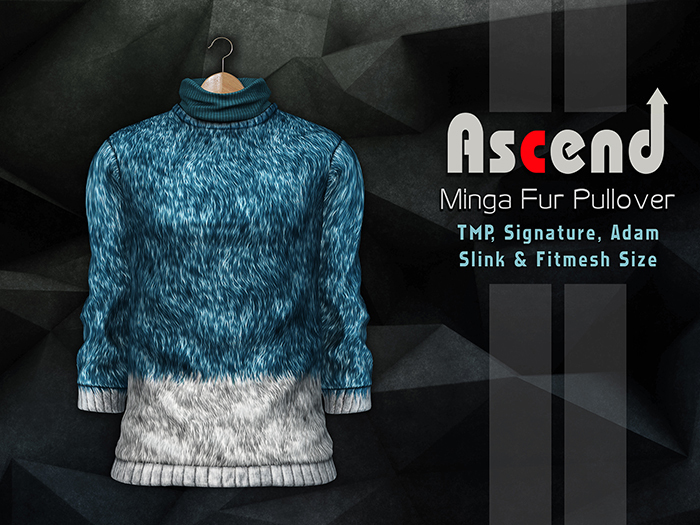//Ascend// Minga Fur Pullover - Neptune