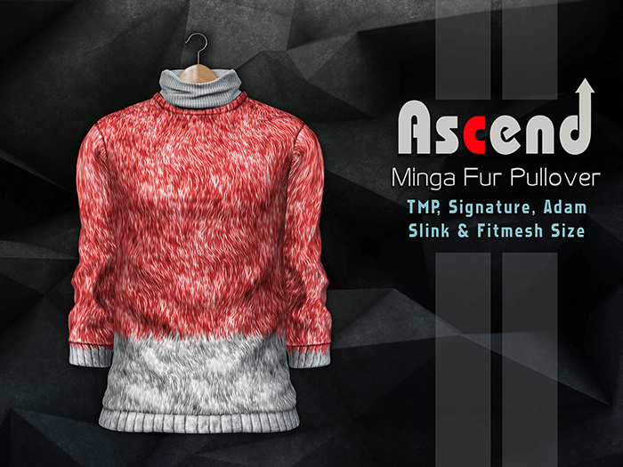 //Ascend// Minga Fur Pullover - Red