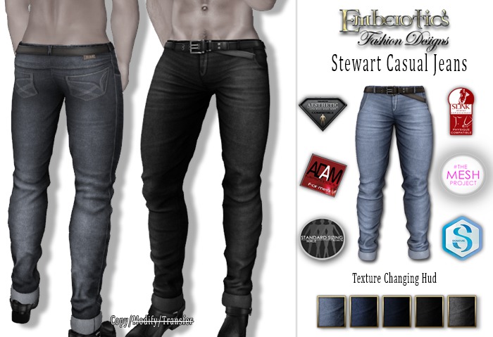 DEMO EFDM_37 Stewart Casual Jeans and Texture Changing Hud