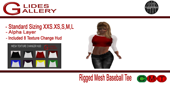 Mesh Baseball Tee wTexture Change Hud