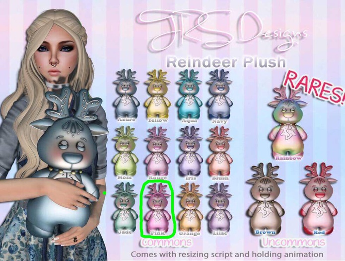 Reindeer Plush Common Pink