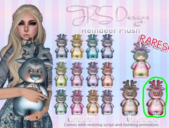 Reindeer Plush Uncommon Red