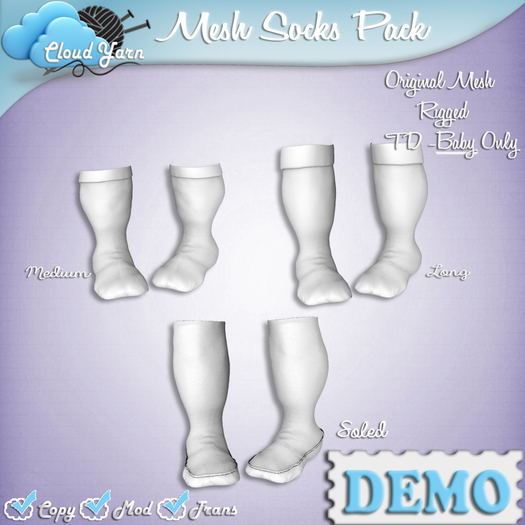 {CY} Mesh Socks Pack Full Perms DEMO