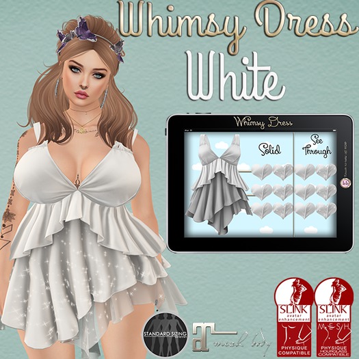 ::LL:: Whimsy Dress White {Boxed}
