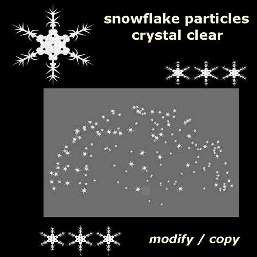 snowflake particles crystal clear