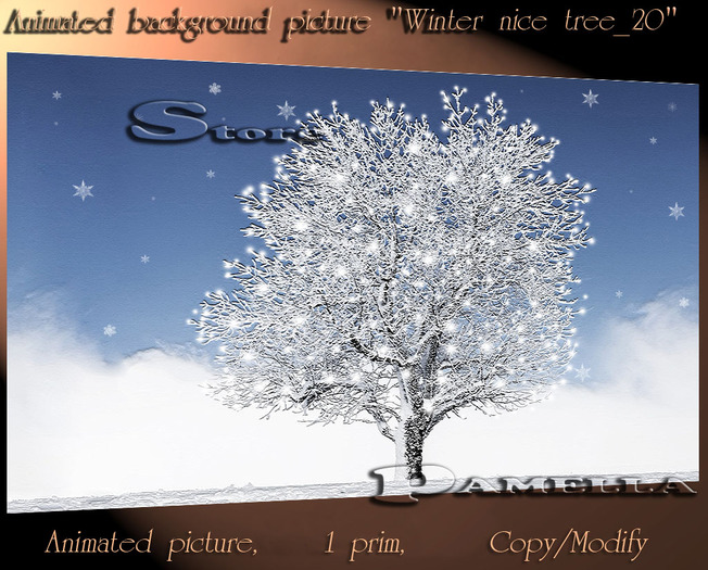 Animated background picture "Winter nice tree_20"