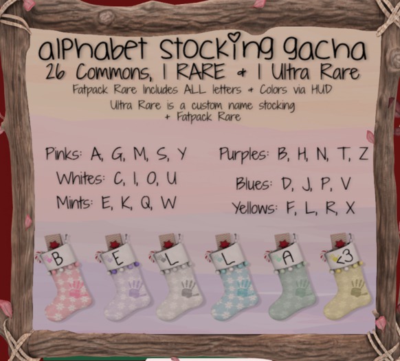{ Bellybean } Alphabet Stocking // B //