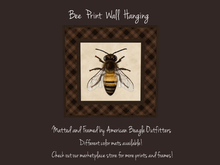 ABO - framed bee print dark brown plaid