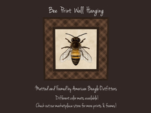 ABO - framed bee print brown plaid