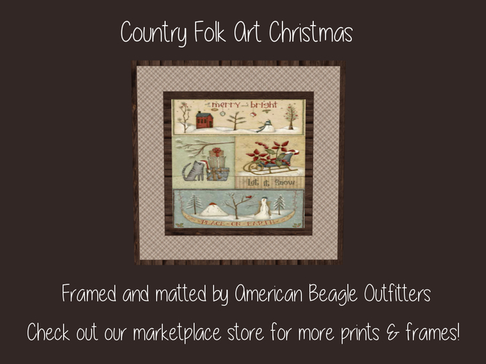 ABO - Country Folk Art Christmas framed 1
