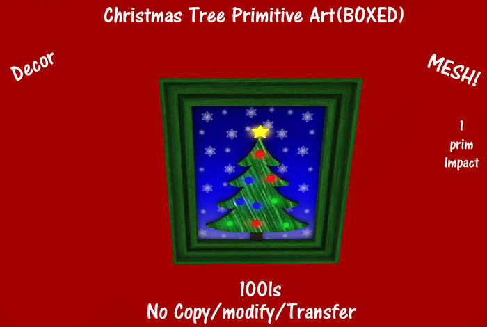 Christmas Tree Primitive Art(BOXED)