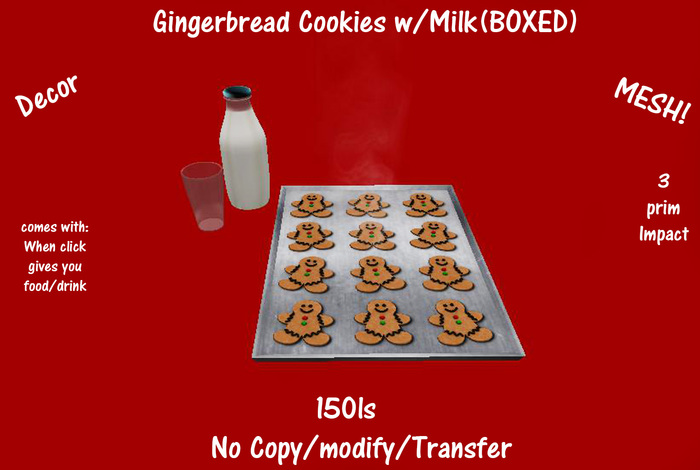 Gingerbread Cookies w/Milk(BOXED)